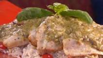 Sole with Pesto Cream Sole with Pesto Cream