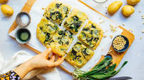 Vegan Wild Garlic Focaccia with Crispy Potatoes Vegan Wild Garlic Focaccia with Crispy Potatoes