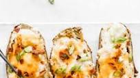 Twice Baked Potatoes with Cream Cheese Twice Baked Potatoes with Cream Cheese