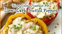 {VIDEO} Slow Cooker/Instant Pot Low-Carb Stuffed Peppers {VIDEO} Slow Cooker/Instant Pot Low-Carb Stuffed Peppers