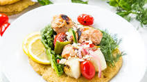 Simple Chicken Kebab Flatbread Simple Chicken Kebab Flatbread