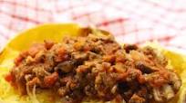 Grass-fed Beef and Mushroom Marinara Over Spaghetti Squash Grass-fed Beef and Mushroom Marinara Over Spaghetti Squash