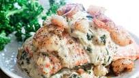 The Best Crab and Spinach Stuffed Salmon The Best Crab and Spinach Stuffed Salmon