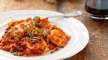 Spinach & Ricotta Ravioli with Meat Lovers Sauce Spinach & Ricotta Ravioli with Meat Lovers Sauce