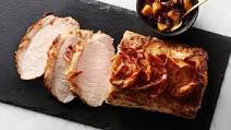 Pancetta-Wrapped Pork Loin with Cherry Mostarda Pancetta-Wrapped Pork Loin with Cherry Mostarda