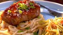 Pork Chops with Orange Soy Glaze and Udon Noodles Pork Chops with Orange Soy Glaze and Udon Noodles