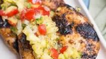 Caribbean Grilled Chicken with Pineapple Salsa Caribbean Grilled Chicken with Pineapple Salsa