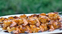 Grilled Shrimp Skewers with Tomato, Garlic & Herbs Grilled Shrimp Skewers with Tomato, Garlic & Herbs