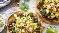 Black Bean Tostadas with Mexican Corn Salsa Black Bean Tostadas with Mexican Corn Salsa