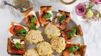 Open-Faced Caprese on Focaccia Open-Faced Caprese on Focaccia