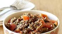 Sautéed beef with tomatoes and basil Sautéed beef with tomatoes and basil