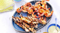 Grilled Chicken and Shrimp Skewers Grilled Chicken and Shrimp Skewers