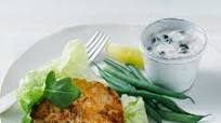 Salmon burgers with blueberry lemon raita Salmon burgers with blueberry lemon raita