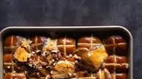 Hot cross bun ice-cream bake Hot cross bun ice-cream bake
