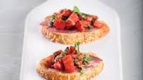 Shaved Country Ham Bruschetta Shaved Country Ham Bruschetta
