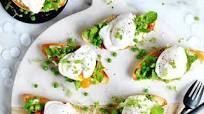 Broad bean and pea bruschetta Broad bean and pea bruschetta