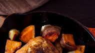 Spice Roasted Cornish Hens with Sweet Potatoes Spice Roasted Cornish Hens with Sweet Potatoes