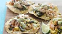 Tostadas de camarones a la parrilla Tostadas de camarones a la parrilla