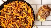 Ziti with Peas, Mushrooms and Meat Sauce Ziti with Peas, Mushrooms and Meat Sauce