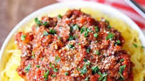 Spaghetti Squash with Meat Sauce Spaghetti Squash with Meat Sauce