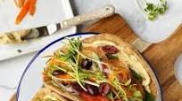 Pita Wrap with Hummus and Veggies Pita Wrap with Hummus and Veggies