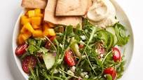 Cucumber, Tomato & Arugula Salad with Hummus Cucumber, Tomato & Arugula Salad with Hummus