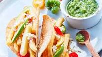 Receta de Tostadas de papa con salsa verde Receta de Tostadas de papa con salsa verde