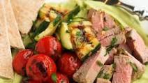 Grilled Pork Tenderloin with Broccoli Cheddar Hummus Platter Grilled Pork Tenderloin with Broccoli Cheddar Hummus Platter