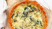 Spinach and Leek Quiche with Sweet Potato Crust Spinach and Leek Quiche with Sweet Potato Crust