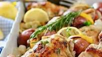 Roasted Lemon Chicken with Potatoes and Rosemary Roasted Lemon Chicken with Potatoes and Rosemary