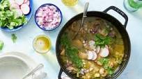 Chicken Pozole Verde with Hominy Chicken Pozole Verde with Hominy