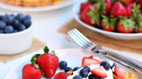 Waffles with Berries & Cream Waffles with Berries & Cream