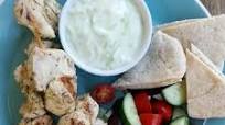Chicken Souvlaki with Tzatziki Sauce Chicken Souvlaki with Tzatziki Sauce