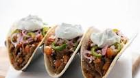 Sofrito Steak Tacos with pickled vegetables and lime crema Sofrito Steak Tacos with pickled vegetables and lime crema