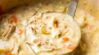 Lightened-Up Creamy Chicken Noodle Soup Lightened-Up Creamy Chicken Noodle Soup