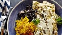 Chicken Enchiladas with Roasted Tomatillo Chile Salsa Chicken Enchiladas with Roasted Tomatillo Chile Salsa
