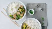 Pork and leek stir-fry Pork and leek stir-fry