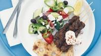 Oregano & paprika lamb kebabs with Greek salad Oregano & paprika lamb kebabs with Greek salad