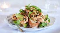 Prawn, avocado and chilli bruschetta Prawn, avocado and chilli bruschetta