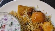 Egg Biryani and Raita Egg Biryani and Raita