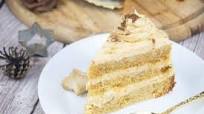 Tarta de turrón y yema tostada Tarta de turrón y yema tostada
