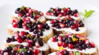 Wild Blueberry and Pomegranate Bruschetta Wild Blueberry and Pomegranate Bruschetta