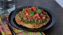 Gluten Free Dairy Free Double Decker Chipotle Bean and Turkey Tostadas Gluten Free Dairy Free Double Decker Chipotle Bean and Turkey Tostadas