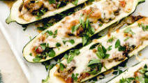 Mushroom-Stuffed Zucchini Boats Mushroom-Stuffed Zucchini Boats
