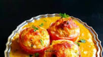 Stuffed Tomato in Makhmali Gravy Stuffed Tomato in Makhmali Gravy