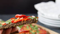 Thai Salami Pizza with Flaxseed Crust Thai Salami Pizza with Flaxseed Crust