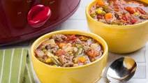 Slow Cooker Beefy-Veggie Soup Slow Cooker Beefy-Veggie Soup