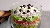 Layered Greek Salad for a Crowd Layered Greek Salad for a Crowd