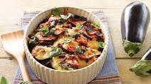 Baked eggplant layer Baked eggplant layer