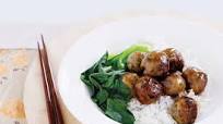 Asian-style pork meatballs Asian-style pork meatballs